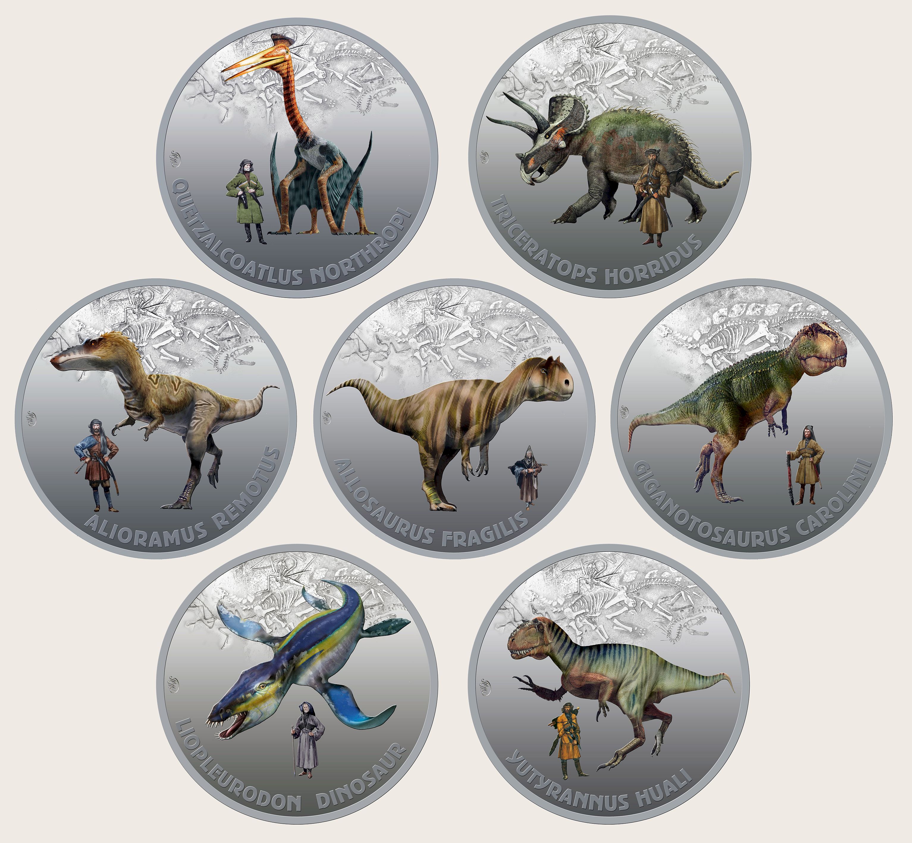 Выпуск в обращение памятных монет «Динозавры»